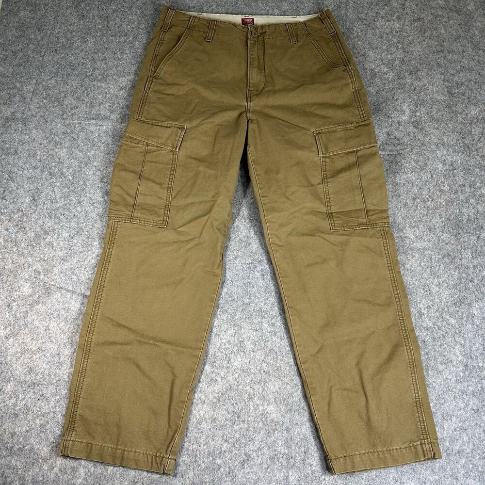 LEVI'S XX CARGO PANTS Mens 33 Straight Relaxed Cougar Brown Baggy Pockets